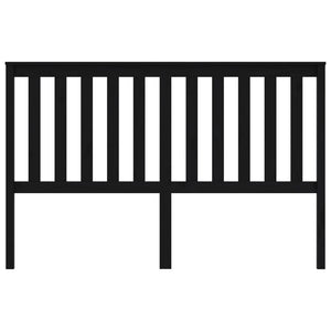 Sänggavel svart 166x6x101 cm massiv furu