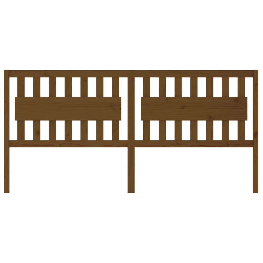 Sänggavel honungsbrun 205,5x4x100 cm massiv furu