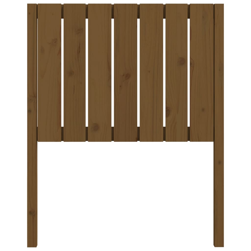 Sänggavel honungsbrun 80,5x4x100 cm massiv furu