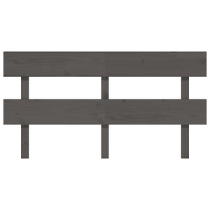 Sänggavel grå 154x3x81 cm massiv furu