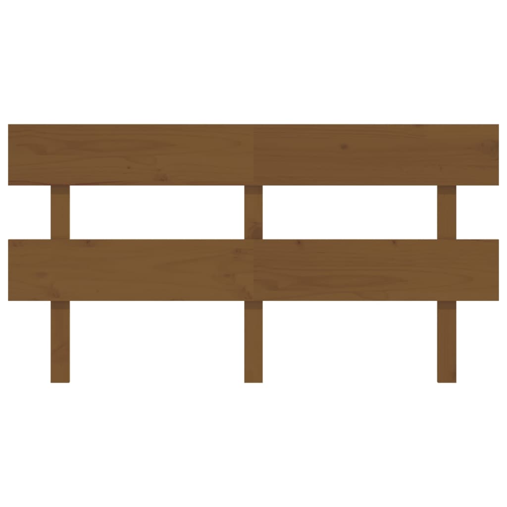 Sänggavel honungsbrun 154x3x81 cm massiv furu