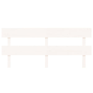 Sänggavel vit 204x3x81 cm massiv furu