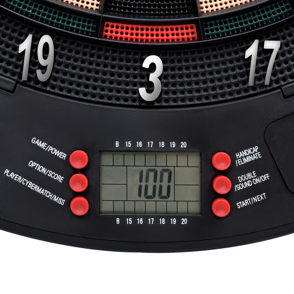 Elektronisk darttavla med pilar svart polypropen