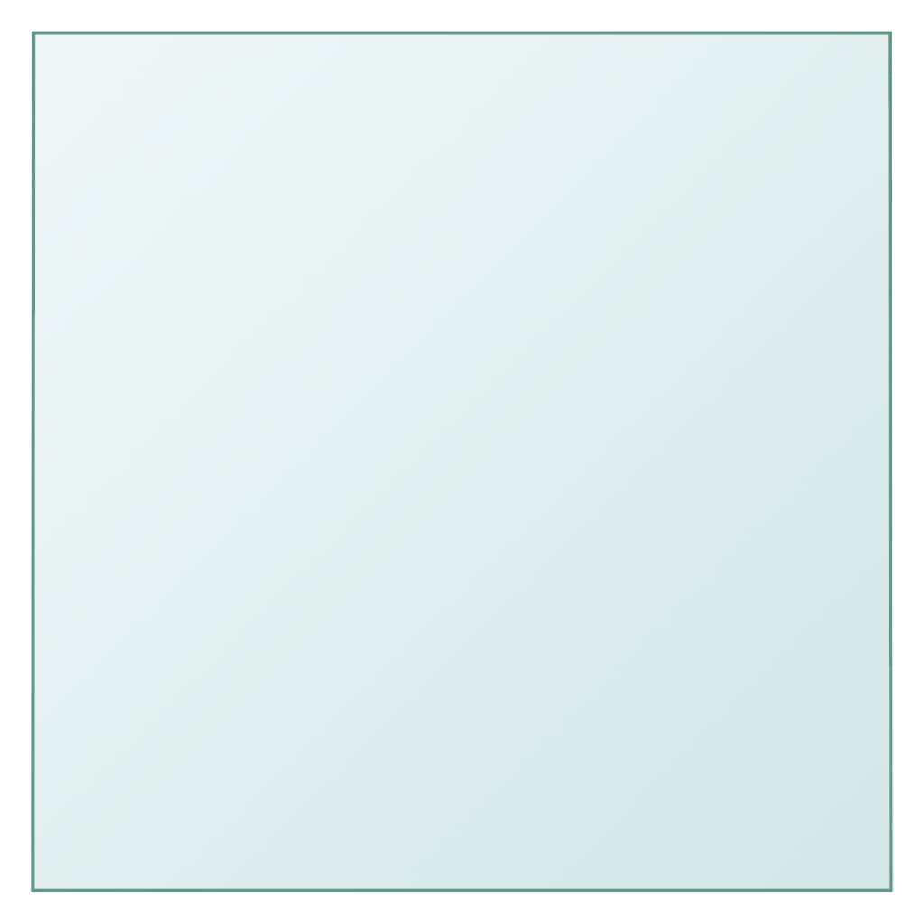 Bordsskiva genomskinlig 40x40 cm härdat glas