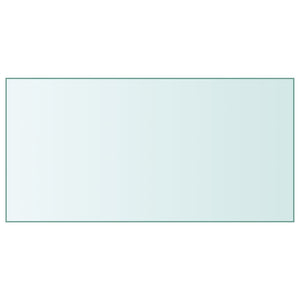 Bordsskiva genomskinlig 50x100 cm härdat glas