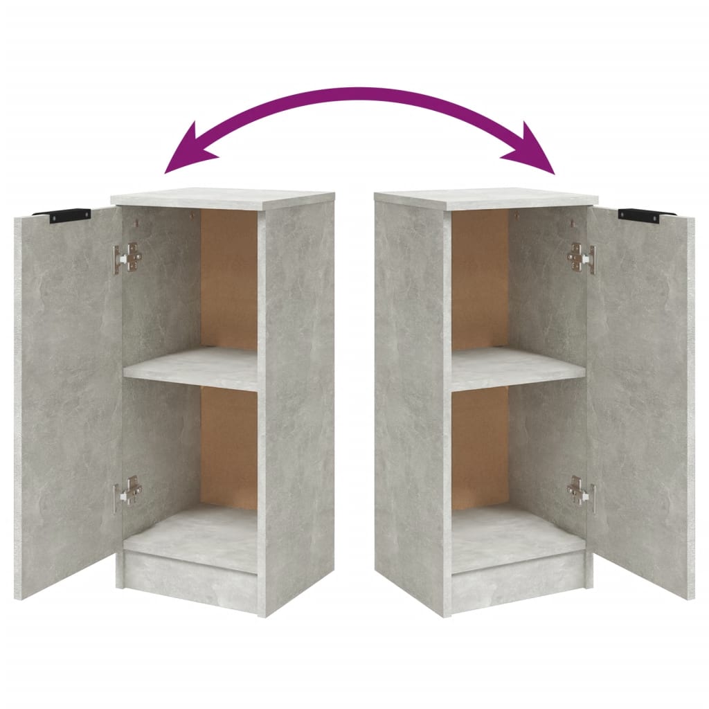 Byrå betonggrå 30x30x70 cm konstruerat trä