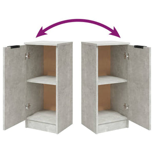 Byrå 2 st betonggrå 30x30x70 cm konstruerat trä