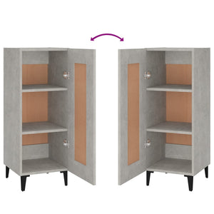 Skåp betonggrå 34,5x34x90 cm konstruerat trä