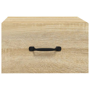 Väggmonterat sängbord sonoma-ek 35x35x20 cm