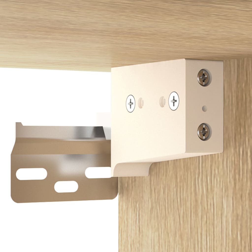 Väggmonterat sängbord sonoma-ek 35x35x20 cm