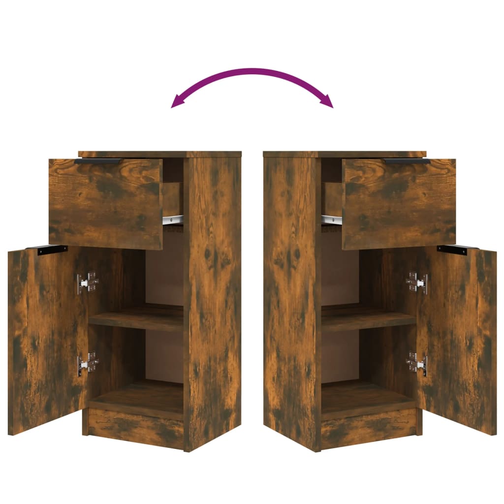 Förvaringsskåp rökfärgad ek 30x30x70 cm konstruerat trä