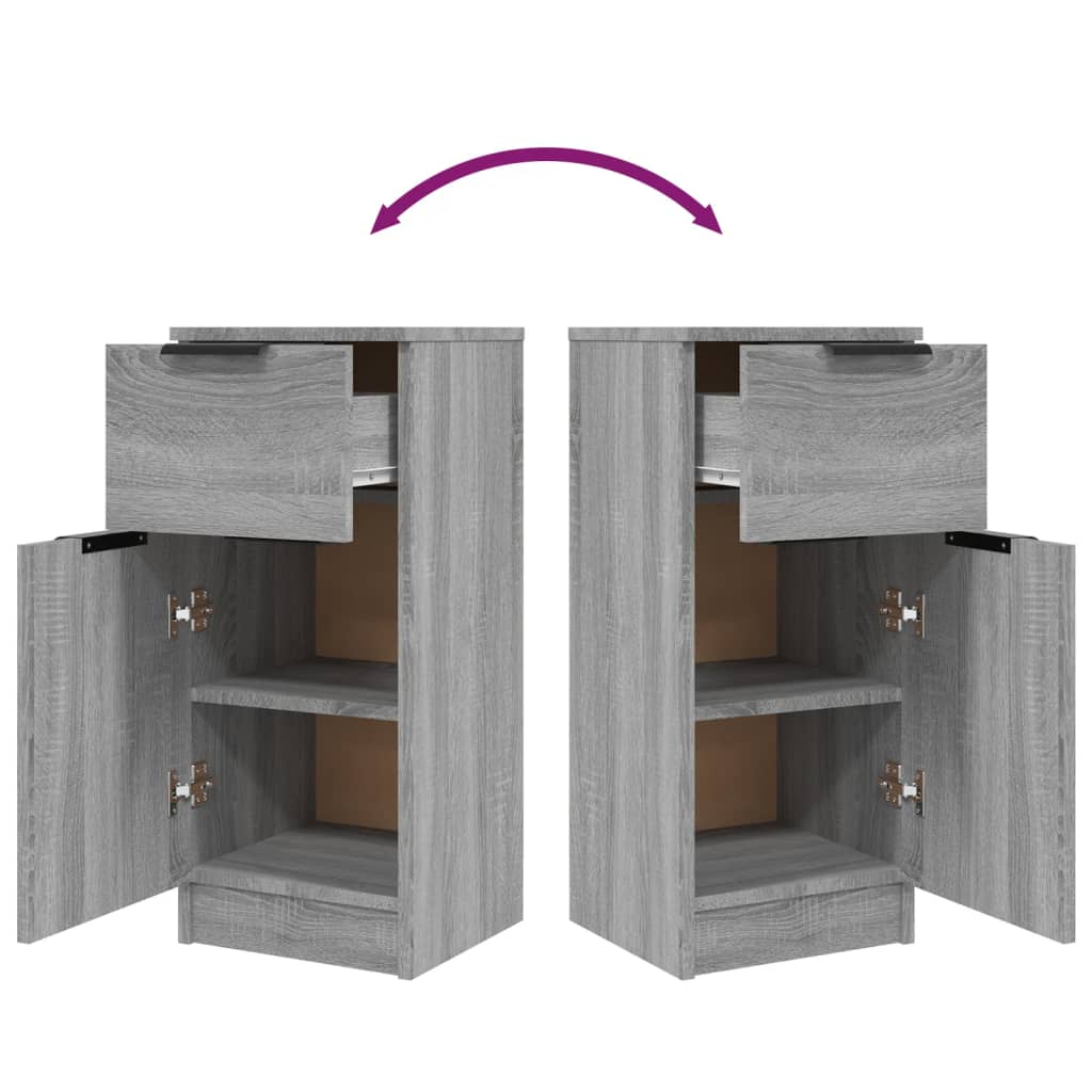 Byrå grå sonoma 30x30x70 cm konstruerat trä