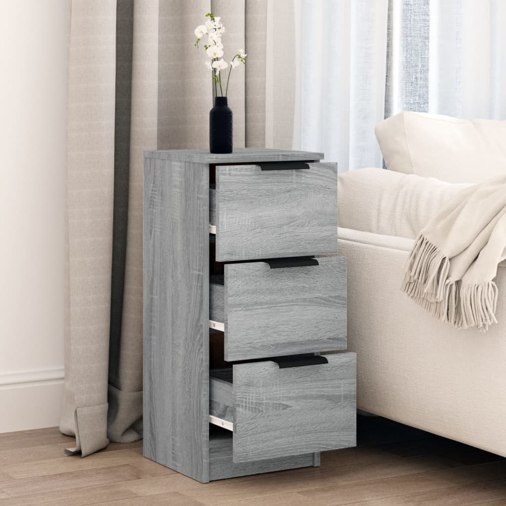 Byrå grå sonoma 30x30x70 cm konstruerat trä