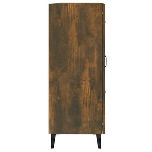 Skänk rökfärgad ek 69,5x34x90 cm konstruerat trä