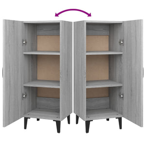 Skänk grå sonoma 34,5x34x90 cm konstruerat trä