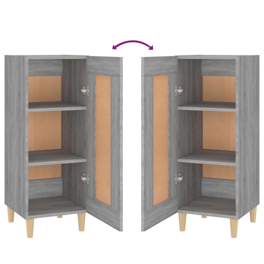 Skåp grå sonoma 34,5x34x90 cm konstruerat trä