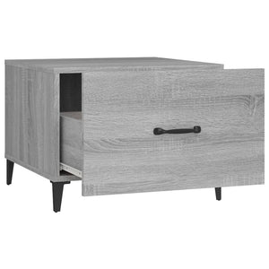 Soffbord med metallben grå sonoma 50x50x40 cm