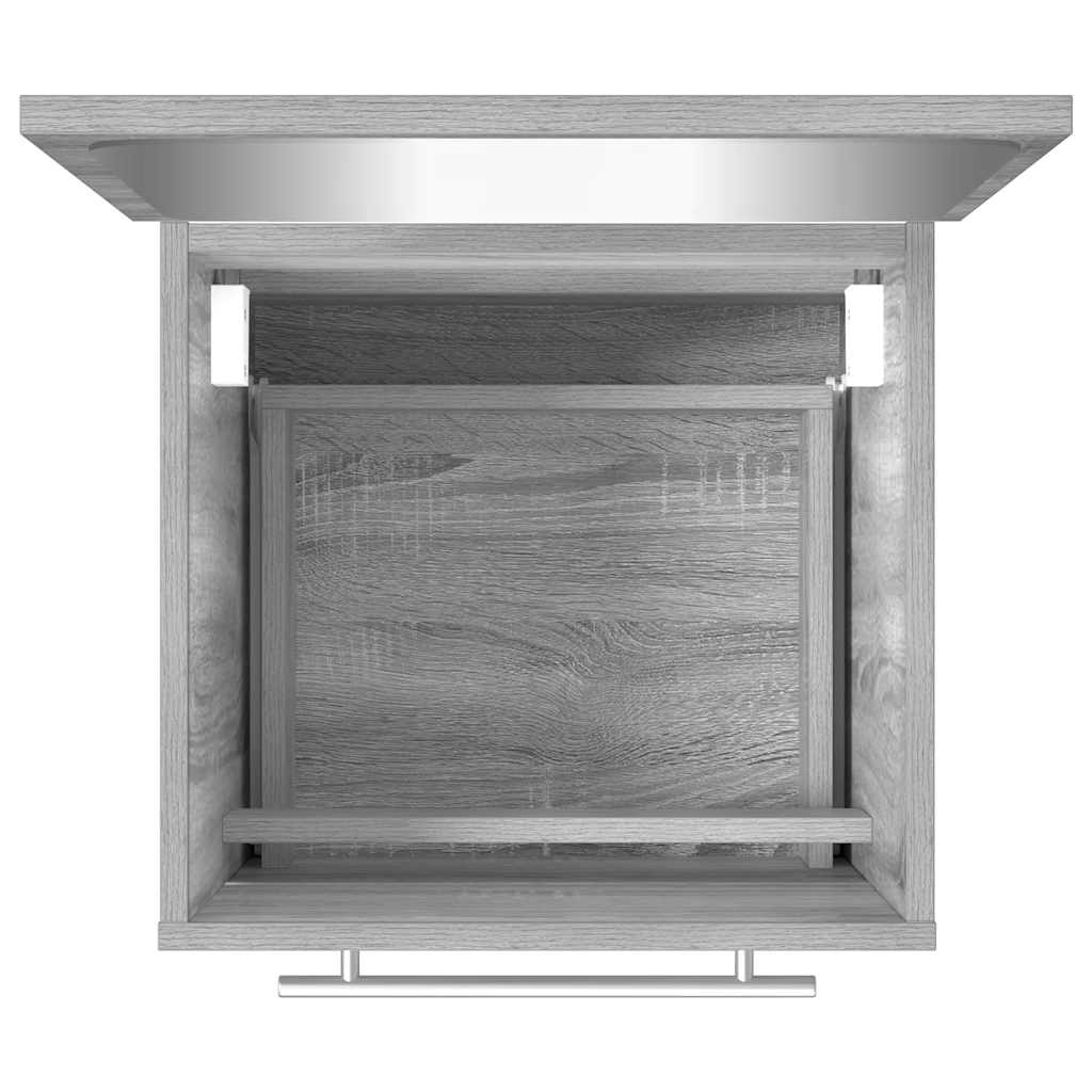 Badrumsskåp med spegel grå sonoma 41x38,5x48 cm