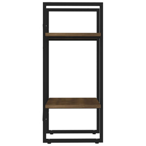 Bokhylla 2 hyllor brun ek 40x30x70 cm konstruerat trä