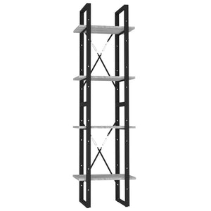 Bokhylla 4 hyllor grå sonoma 40x30x140 cm konstruerat trä