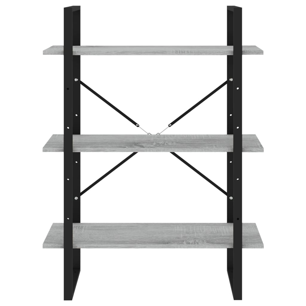 Bokhylla grå sonoma 80x30x105 cm konstruerat trä
