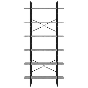 Bokhylla grå sonoma 100x30x210 cm konstruerat trä