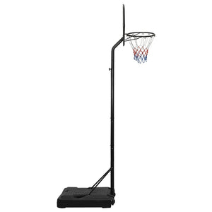 Basketkorg med stativ svart 282-352 cm polyeten