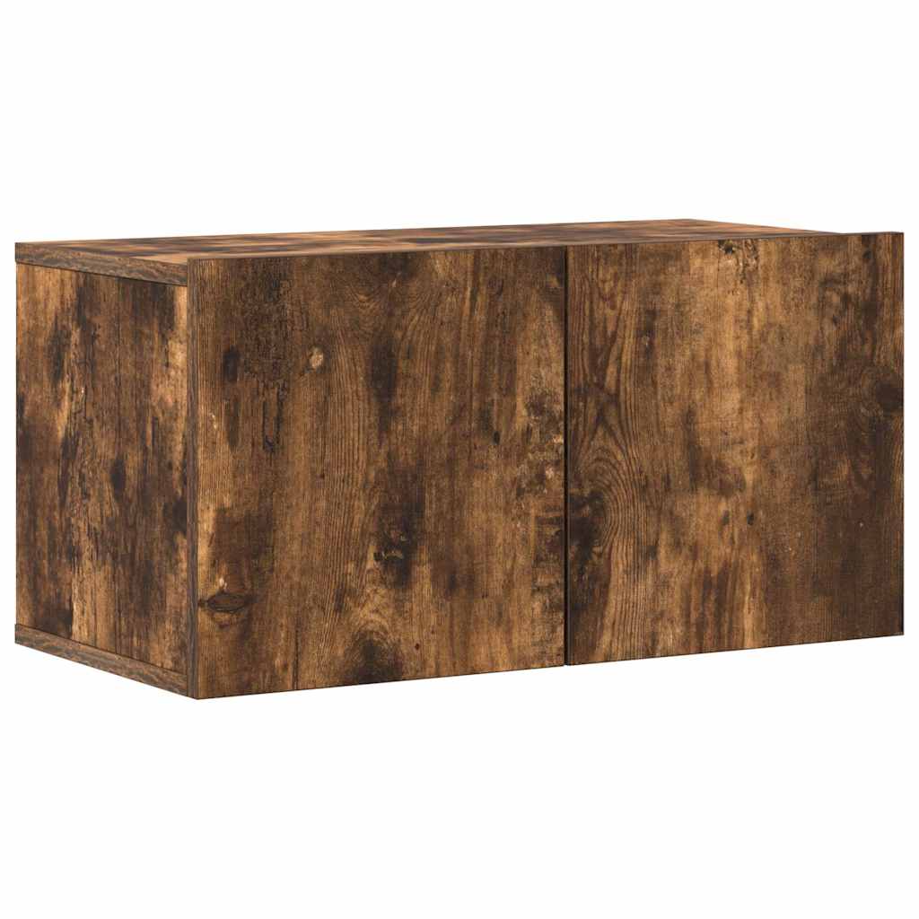 Tv-skåp 4 delar Rökfärgad ek konstruerat trä