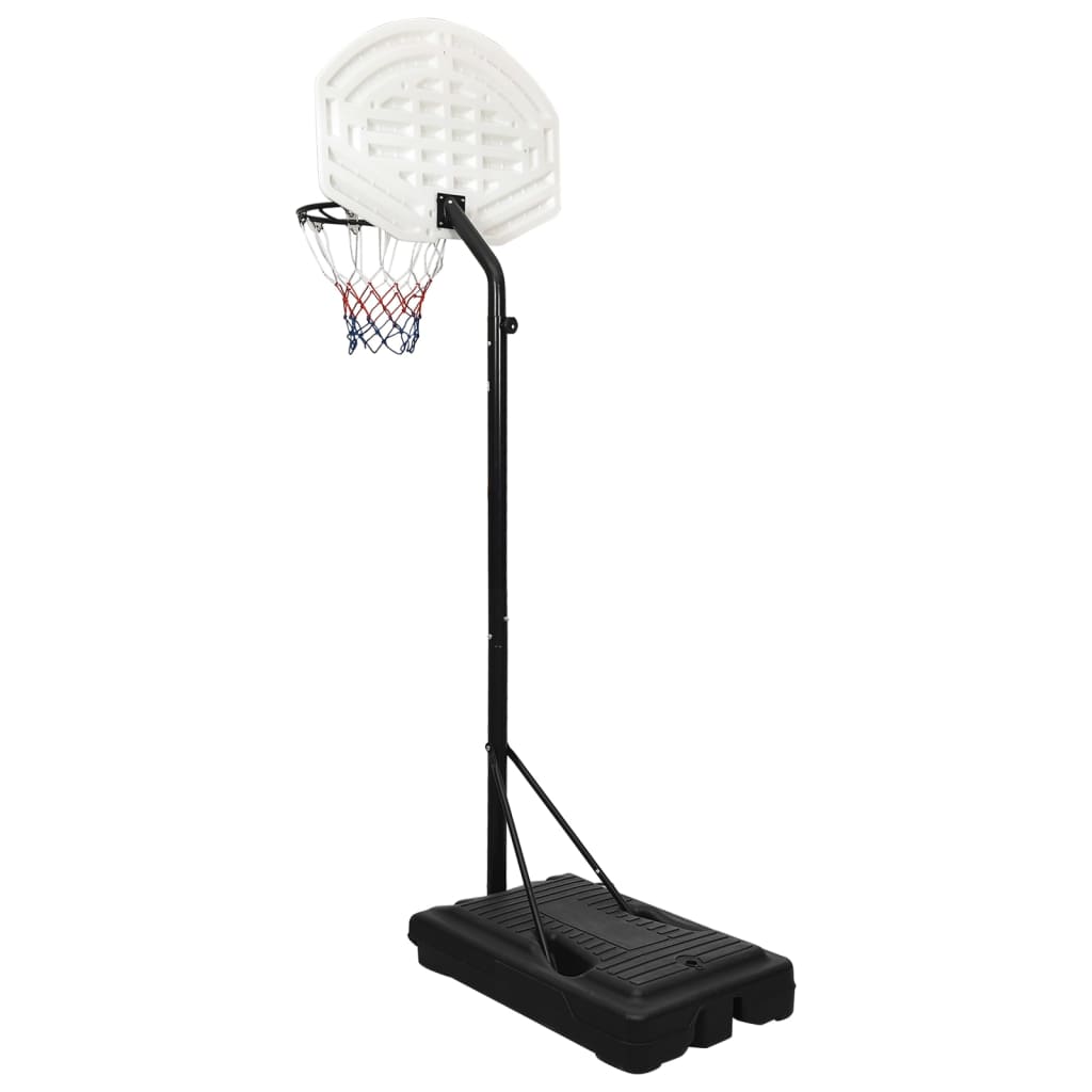 Basketkorg med stativ vit 237-307 cm polyeten