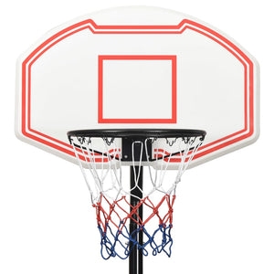 Basketkorg med stativ vit 237-307 cm polyeten
