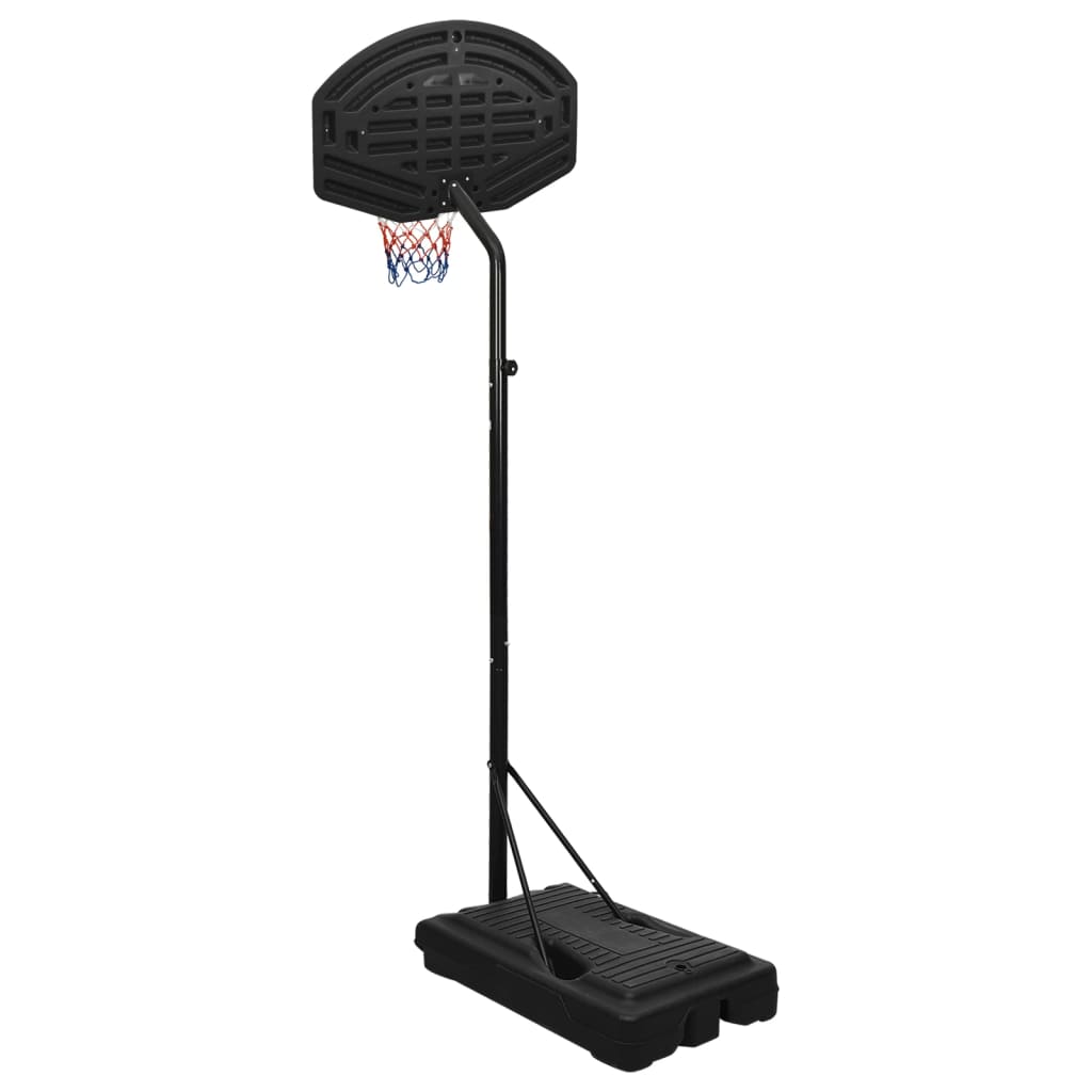 Basketkorg med stativ svart 237-307 cm polyeten