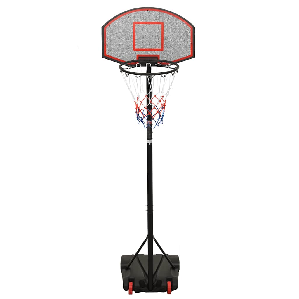 Basketkorg med stativ svart 216-250 cm polyeten