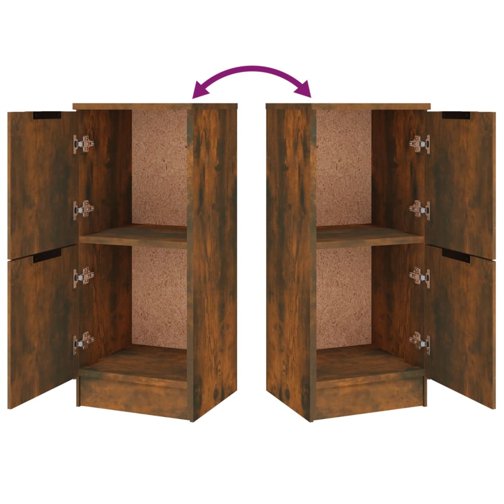 Skänk 3 delar rökfärgad ek konstruerat trä