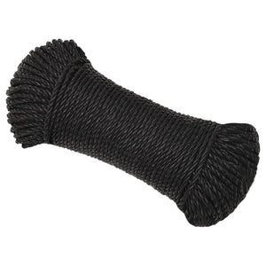 Rep svart 8 mm 100 m polypropylen