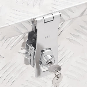 Förvaringslåda silver 80x39x30 cm aluminium