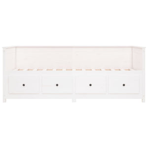 Dagbädd utan madrass vit 90x200 cm massiv furu