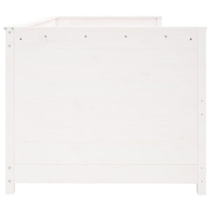 Dagbädd utan madrass vit 80x200 cm massiv furu