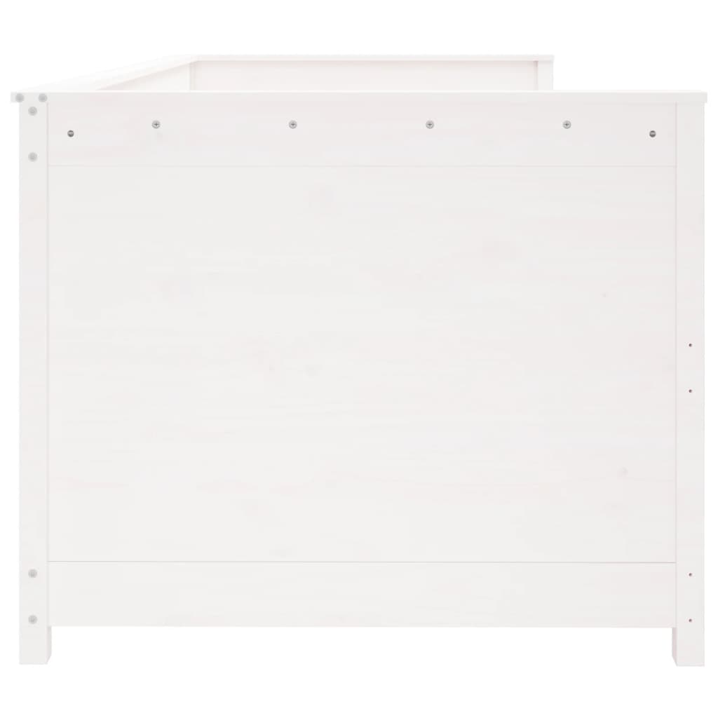 Dagbädd utan madrass vit 90x190 cm massiv furu