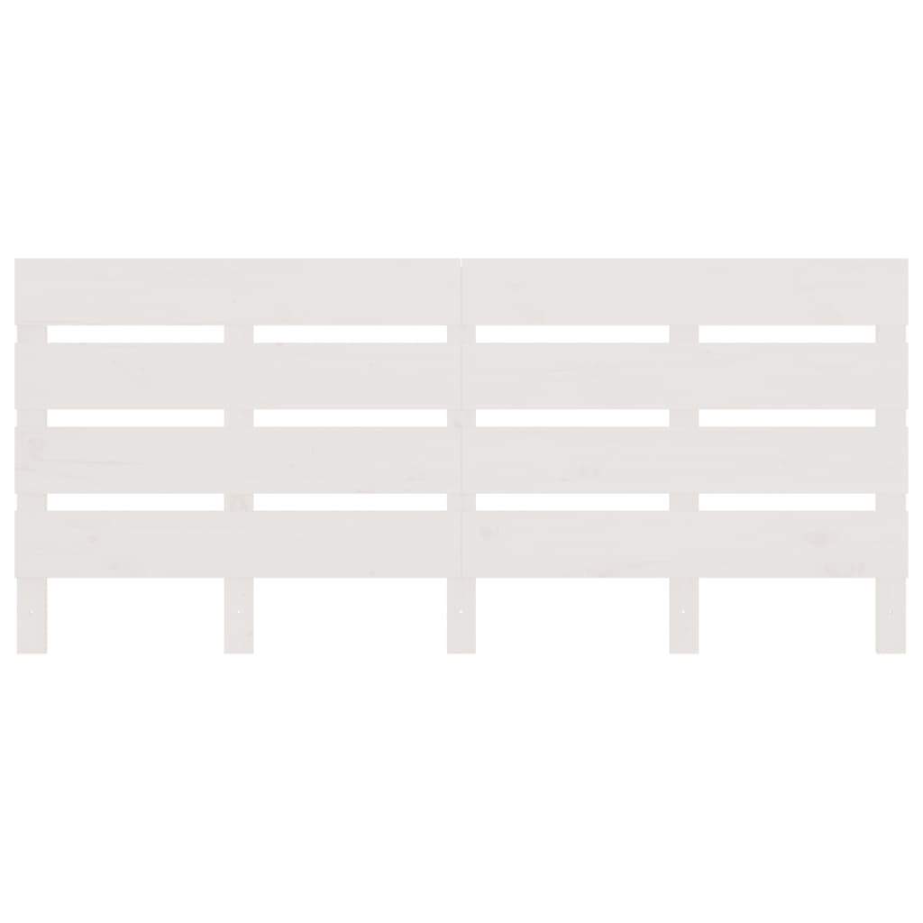 Sänggavel vit 180x3x80 cm massiv furu