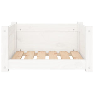 Hundbädd vit 55,5x45,5x28 cm massiv furu