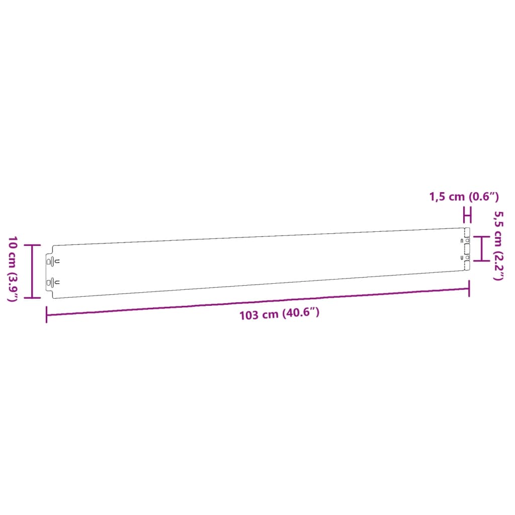 Rabattkanter 50 st 10x103 cm flexibelt cortenstål