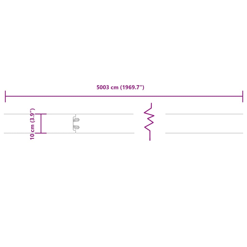 Rabattkanter 50 st 10x103 cm flexibelt cortenstål