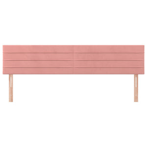 Huvudgavlar 2 st rosa 100x5x78/88 cm sammet