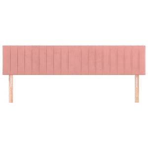 Huvudgavlar 2 st rosa 80x5x78/88 cm sammet