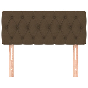 Sänggavel mörkbrun 100 x 7 x 78/88 cm tyg