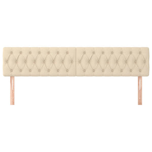 Huvudgavlar 2 st gräddvit 90x7x78/88 cm tyg