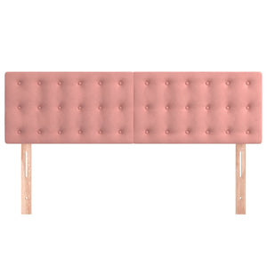 Huvudgavlar 2 st rosa 72x5x78/88 cm sammet