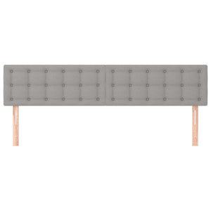 Huvudgavlar 2 st ljusgrå 100x5x78/88 cm tyg