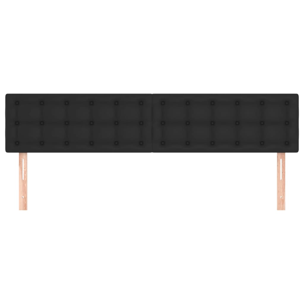 Huvudgavlar 2 st svart 100 x 5 x 78/88 cm konstläder