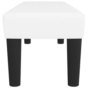 Bänk vit 100x30x30 cm konstläder
